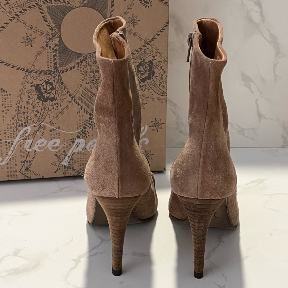NEW! Free People Suede Heel Boots - Picture 5 of 11